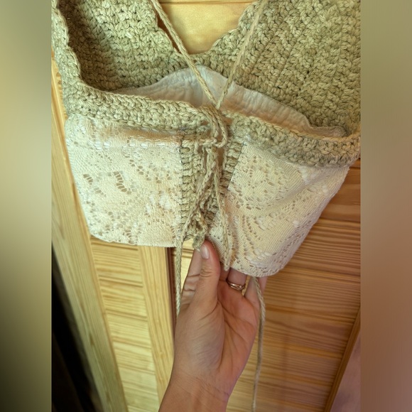 Fable Dresses handmade crochet and vintage lace top size XS - Picture 6 of 7